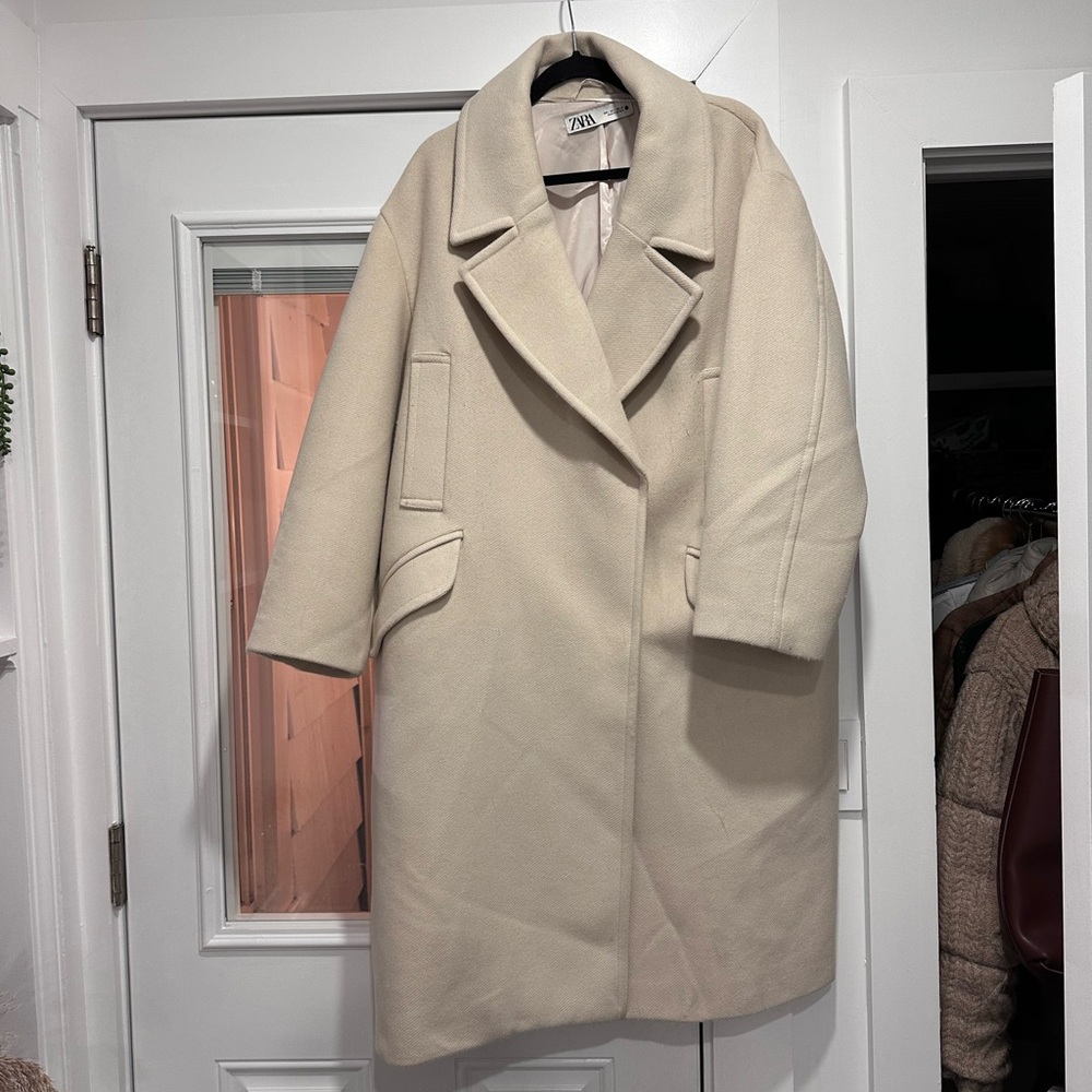 Zara Women's Cream Coat